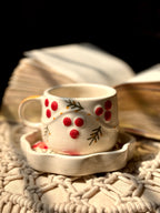 Berry Whispers Cup & Saucer ( Red )