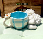 Gingham Cup & Striped Plates Sets