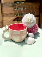 Gingham Cup & Striped Plates Sets