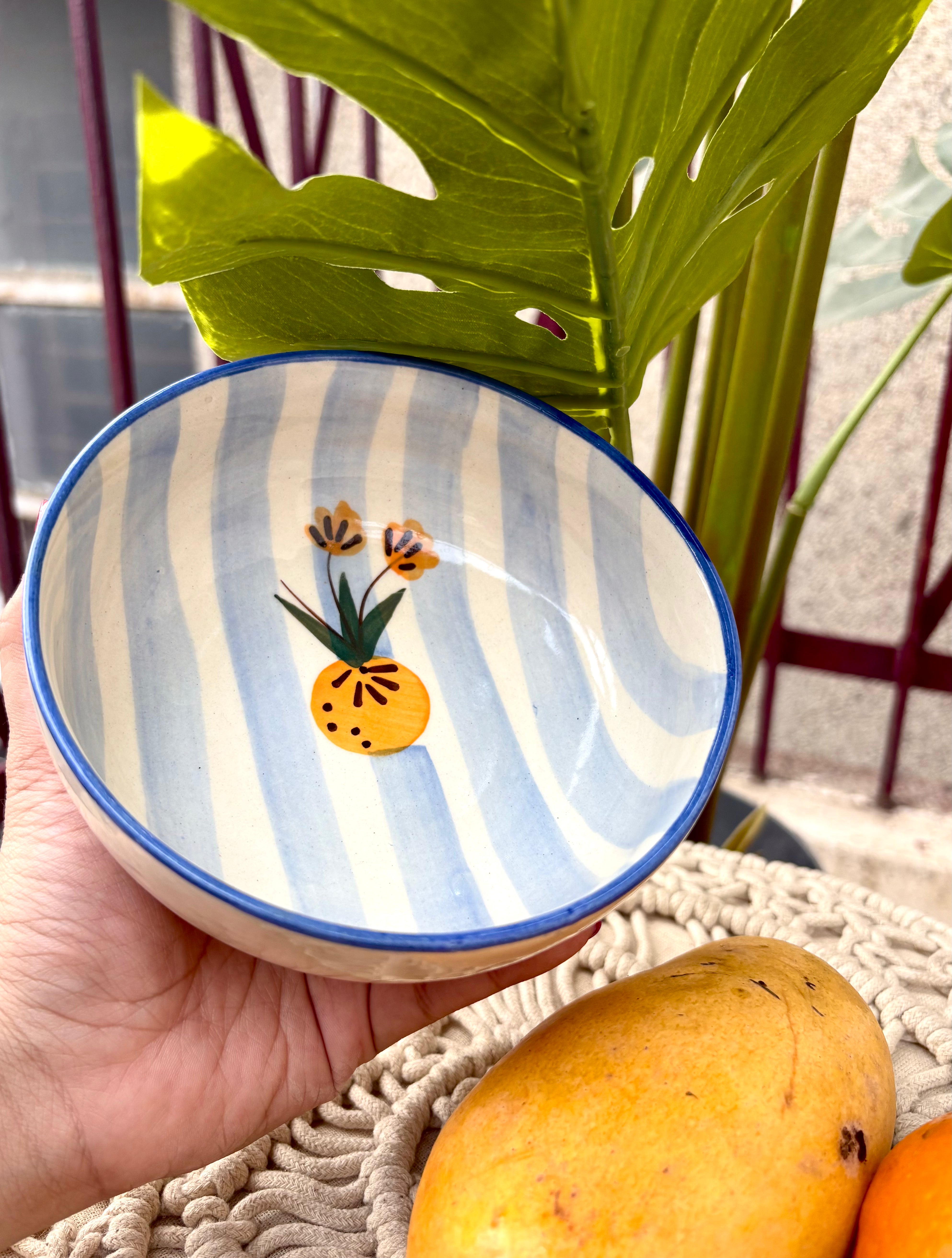 Sorbet Stripe Bowl (Blue)