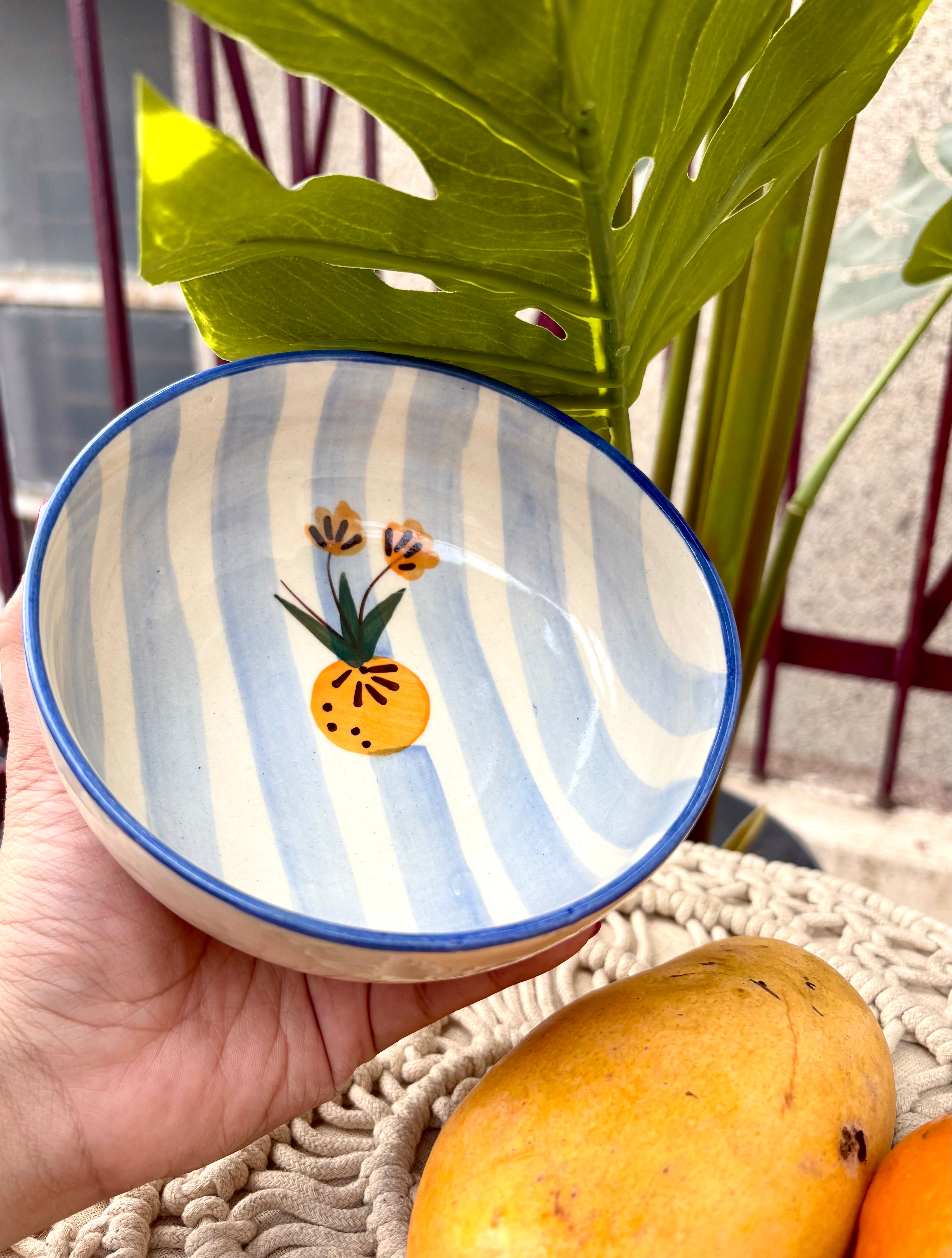 Sorbet Stripe Bowl (Blue)