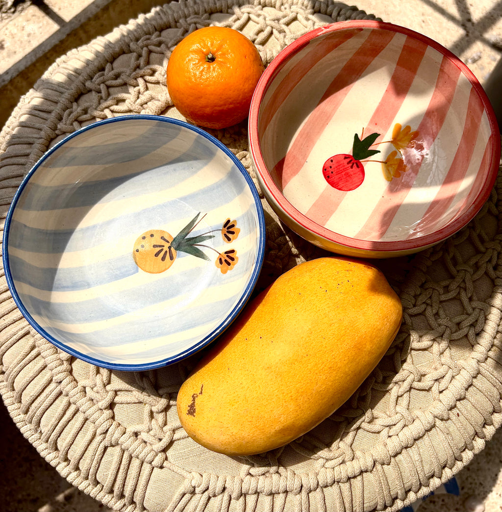 Sorbet Stripe Bowl (Red)
